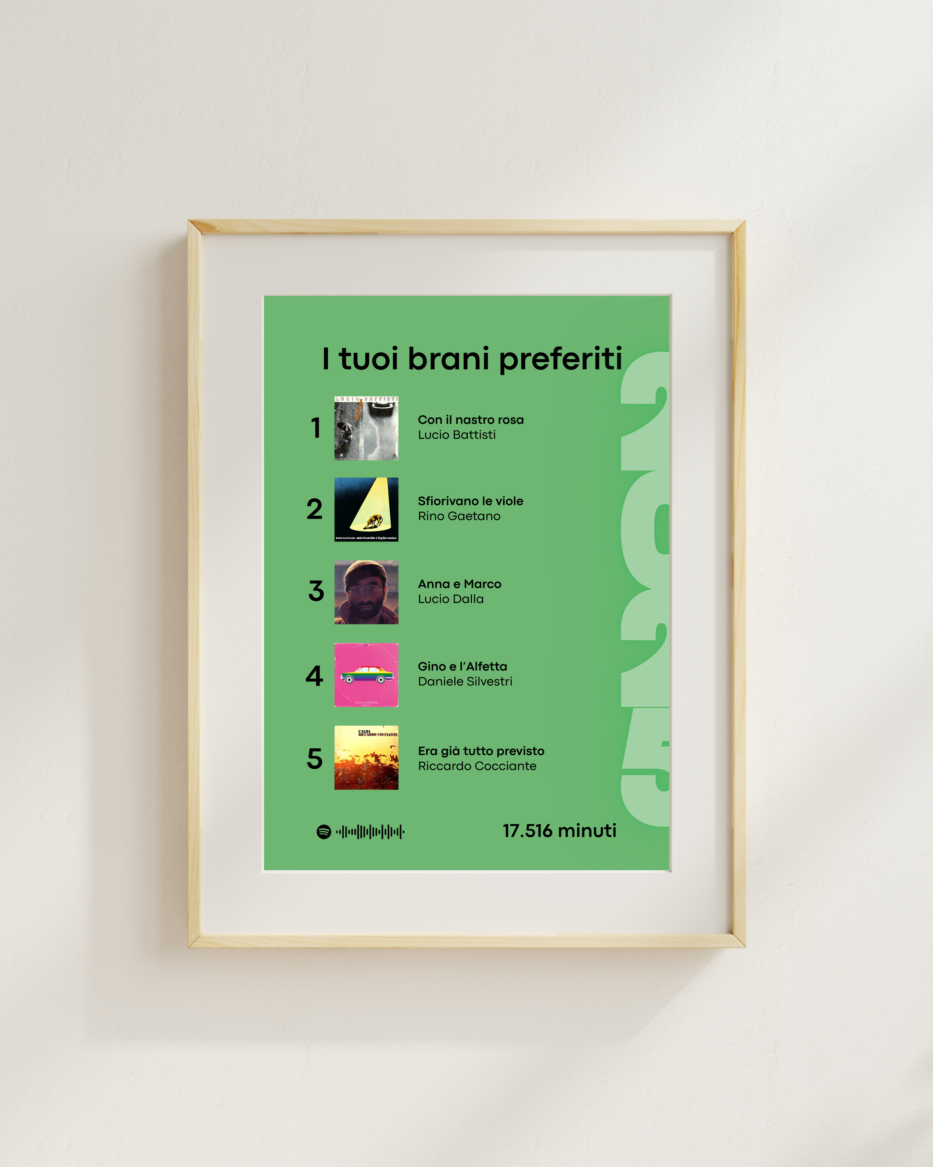 Wrap - I tuoi brani preferiti 30x40 cm