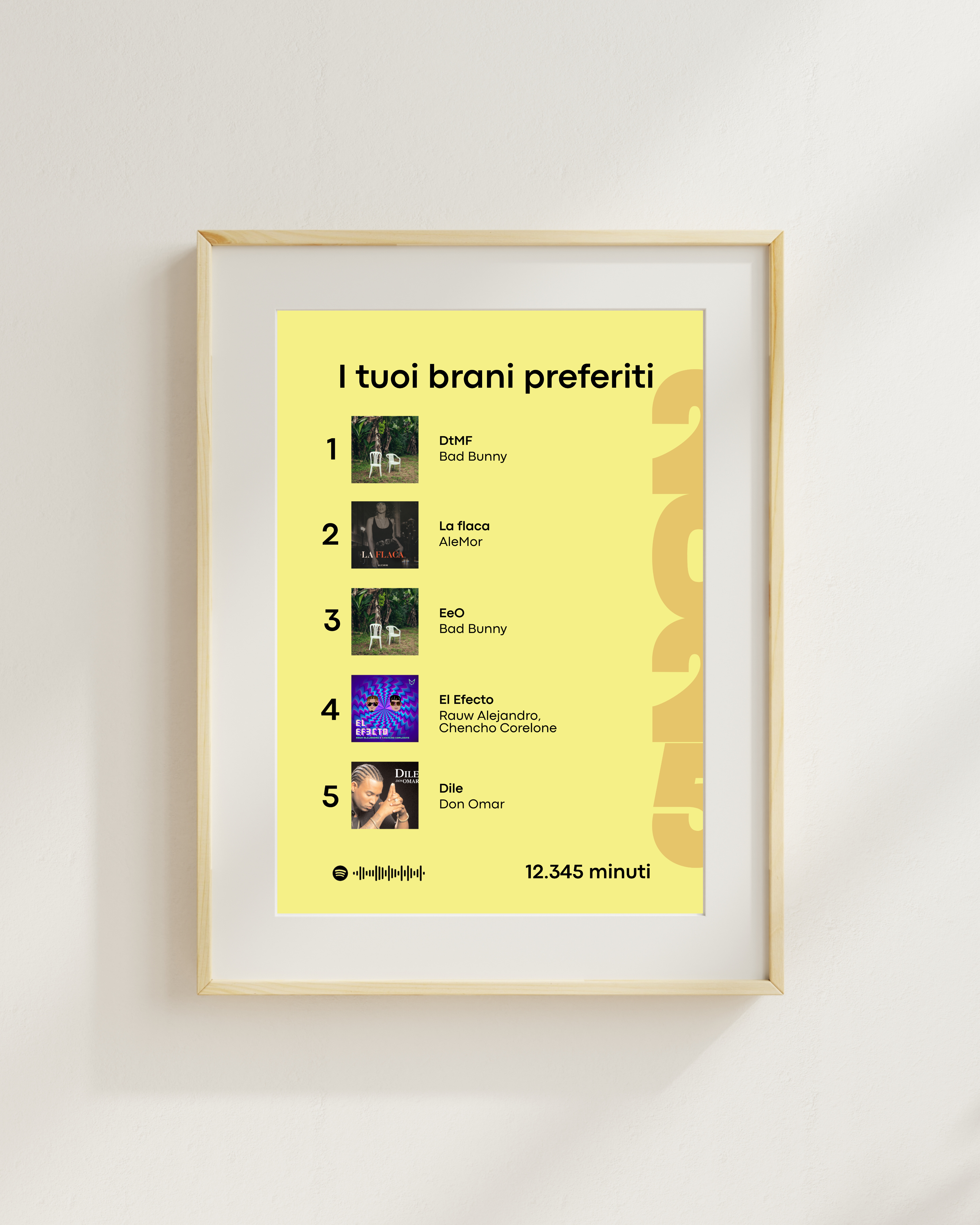 Wrap - I tuoi brani preferiti 30x40 cm