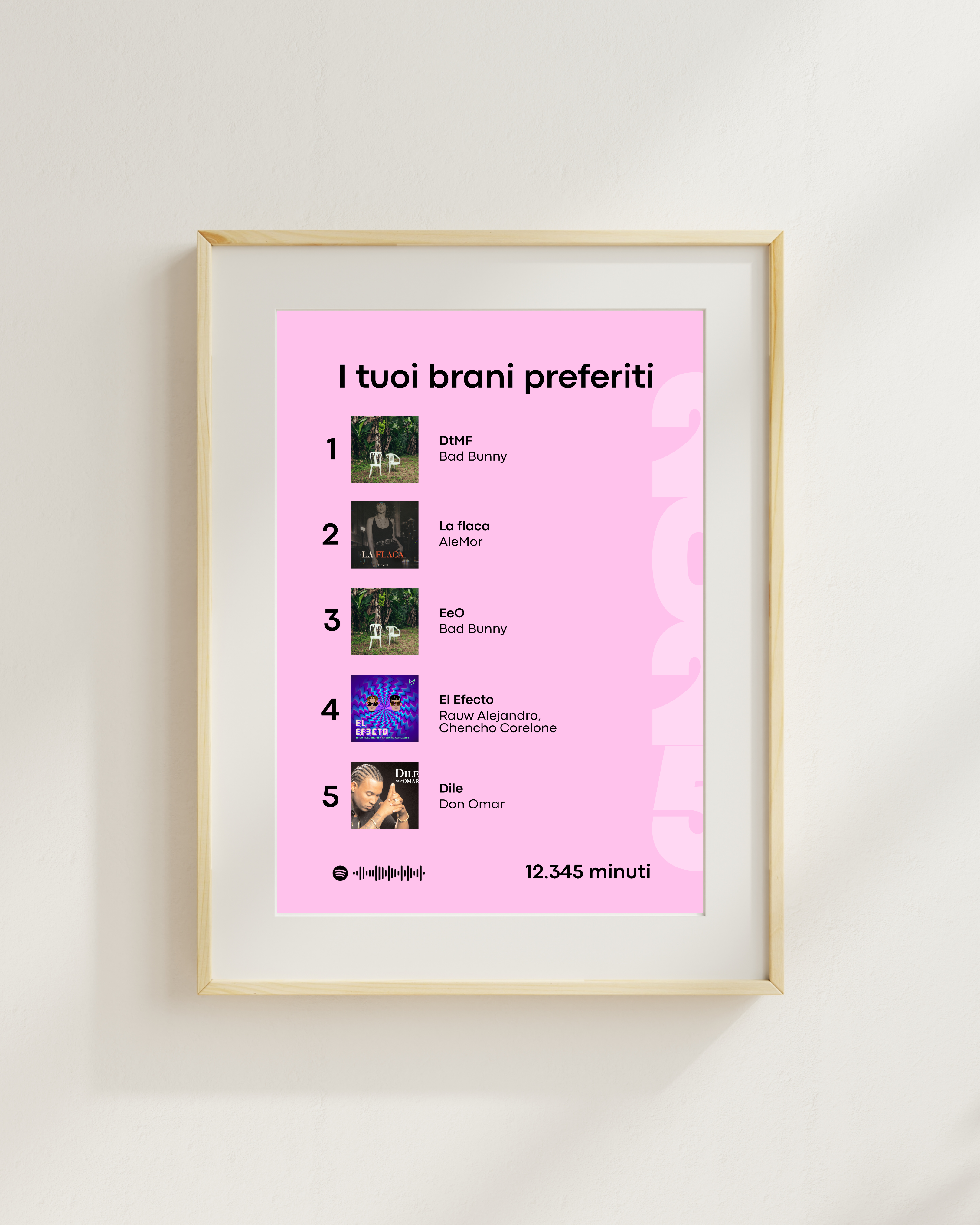 Wrap - I tuoi brani preferiti 30x40 cm